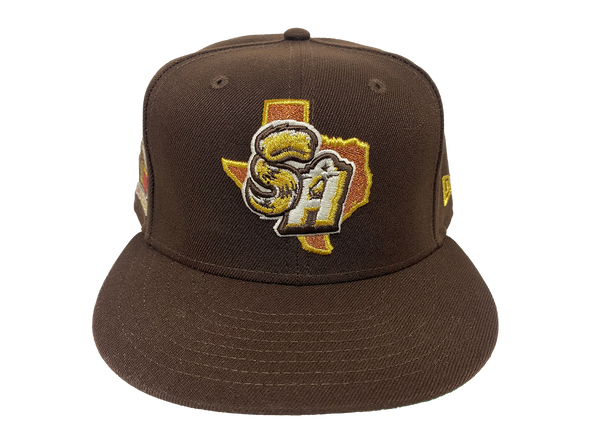 Missions Texas SA Burnt Wood Metallic 5950 Fitted Cap