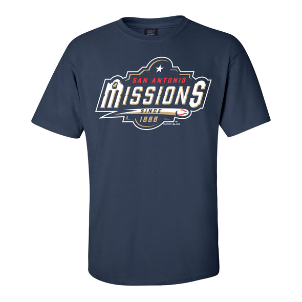 San Antonio Missions SA Missions Full Logo Classic Navy T
