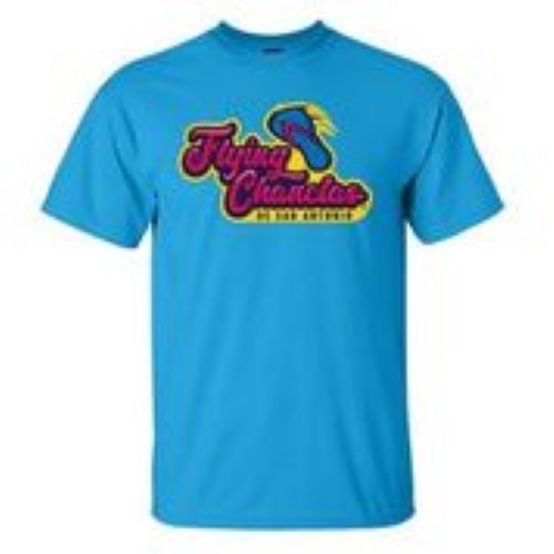 San Antonio Missions Flying Chanclas De San Antonio Full Logo Sapphire T-Shirt
