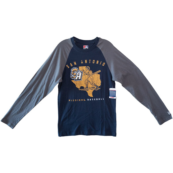 San Antonio Missions L/S Brushed Cotton Raglan T-Shirt – San Antonio  Missions Official Store