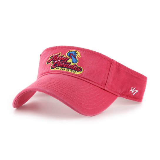 San Antonio Missions Flying Chanclas De San Antonio '47 Brand Primary Logo Pink Clean Up Visor